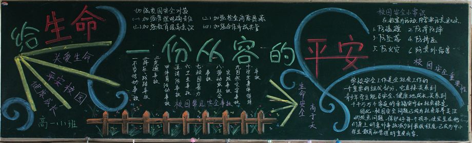 安全主题黑板报评比